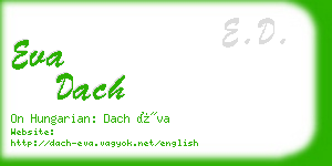 eva dach business card